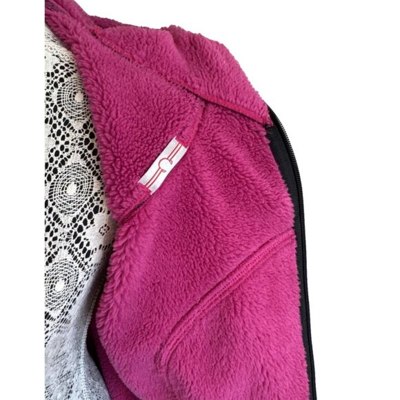 lululemon polartec black & hot pink fleece lined jacket size 6 running dance - Picture 8 of 14